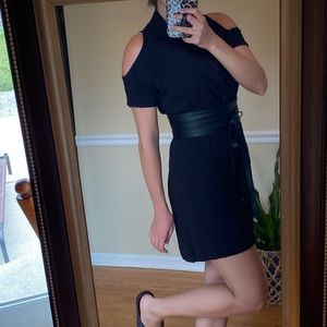 G by Guess Little Black Button Up Dress